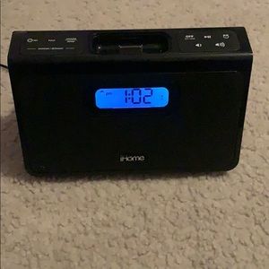 Black portable iPhone and iPod docking station